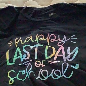 Happy last day of school black tee size xl